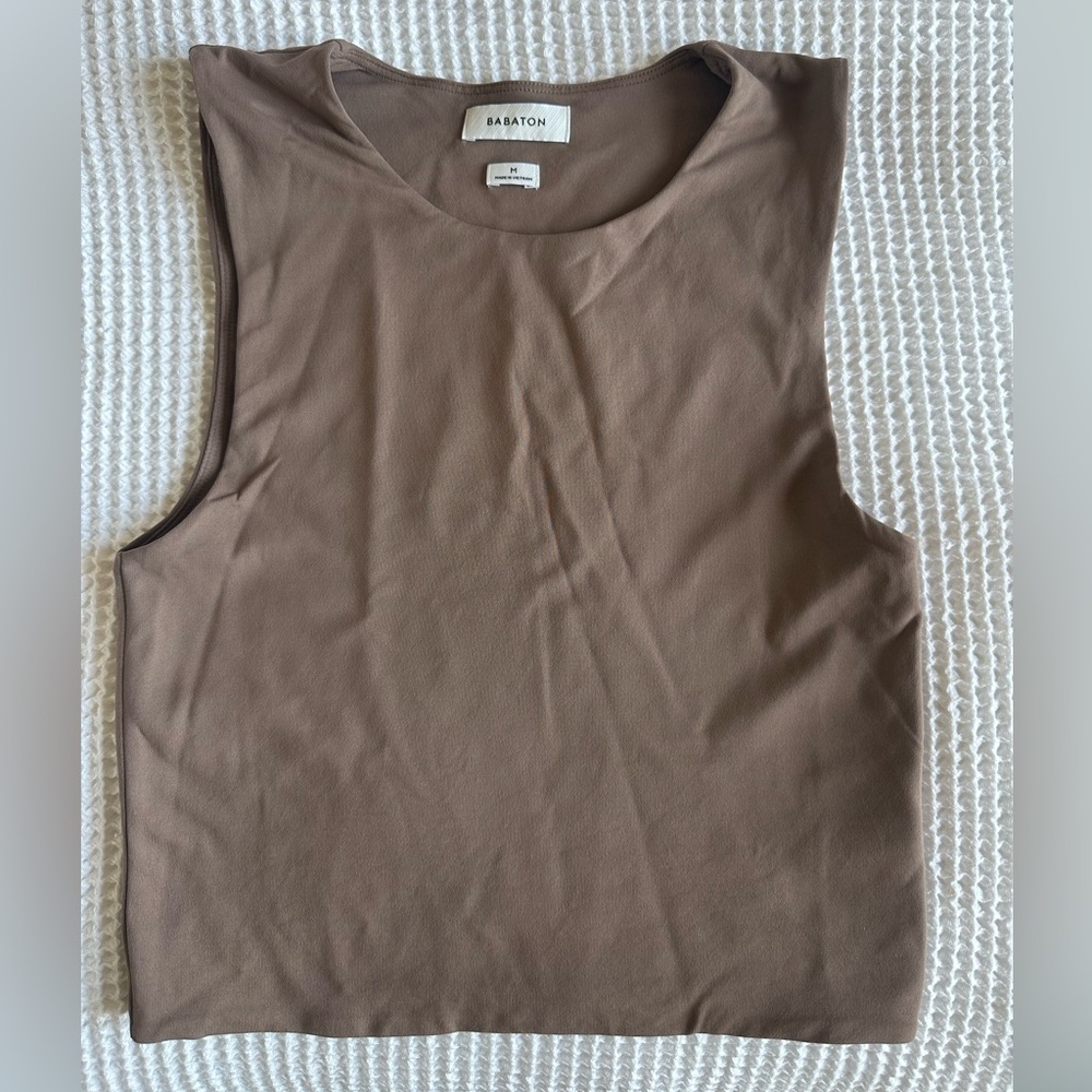 Babaton Taupe Medium Contour Tank